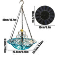 Solar Bird Bath Backyard Decor Powered Fountain Outdoor Garden Yard Qme Blue