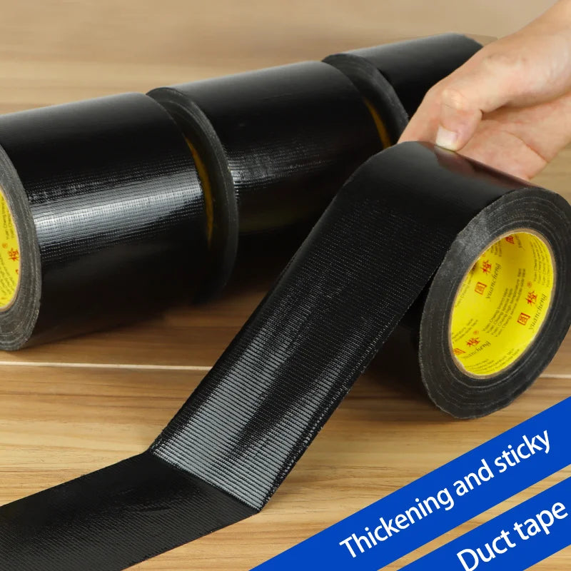 1 Roll Adhesive Fabric Duct Tape Heavy Duty, Carpet Waterproof Tape, Black Tape Decorative, Automotive Fabric Tape 10 Meter Qme