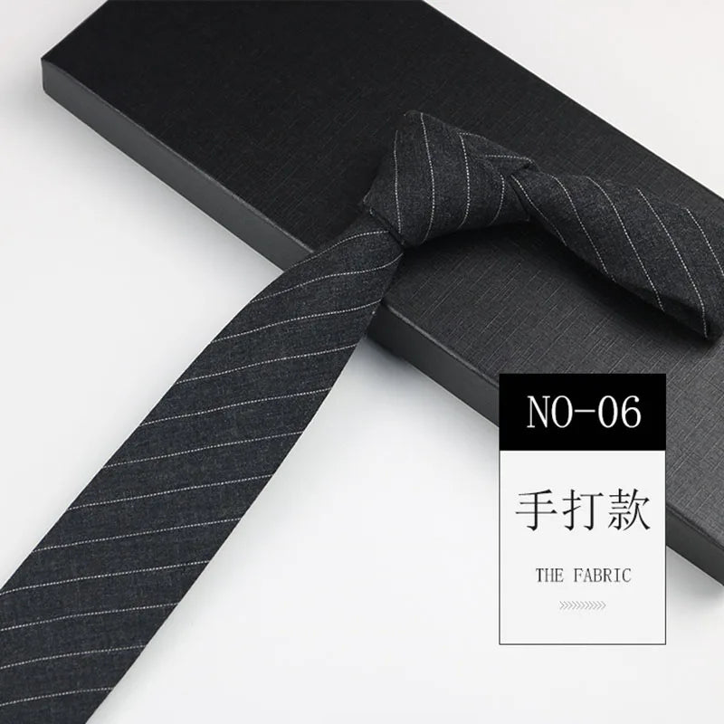 Cotton Skinny Tie Men Women Casual Plaid Strip Neck Party Business Qme RT4