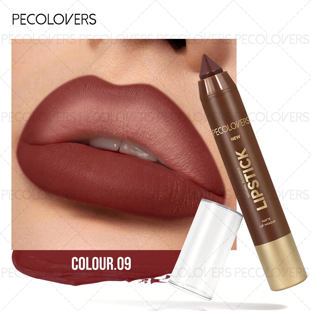 Winter Reddish Brown Lip Liner Pencil Matte Velvet Long-wearing Qme 09