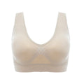 Women's Breathable Sports Vest Bra Sweat-absorbent Shockproof Pad Qme Nude L