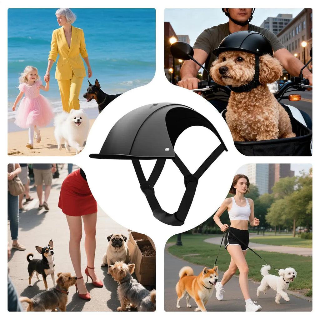Dog Helmets Shock Absorbing Headgear With Adjustable Strap Stylish Dog Headgear For Outdoor Holiday Party Costume Photograph Qme