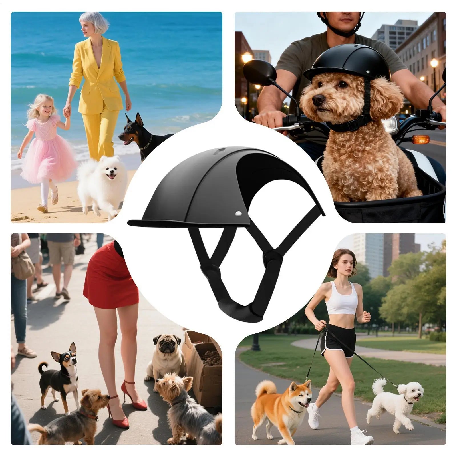 Dog Helmets Shock Absorbing Headgear With Adjustable Strap Stylish Dog Headgear For Outdoor Holiday Party Costume Photograph Qme