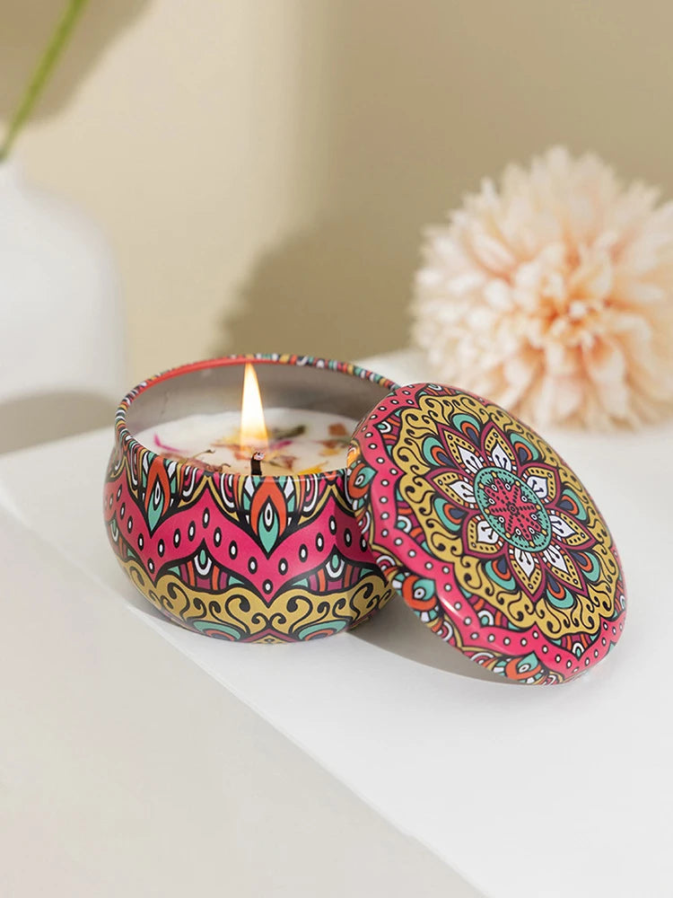 Handmade DIY Jarred Scented Candle Home Bedroom Air Freshener Qme