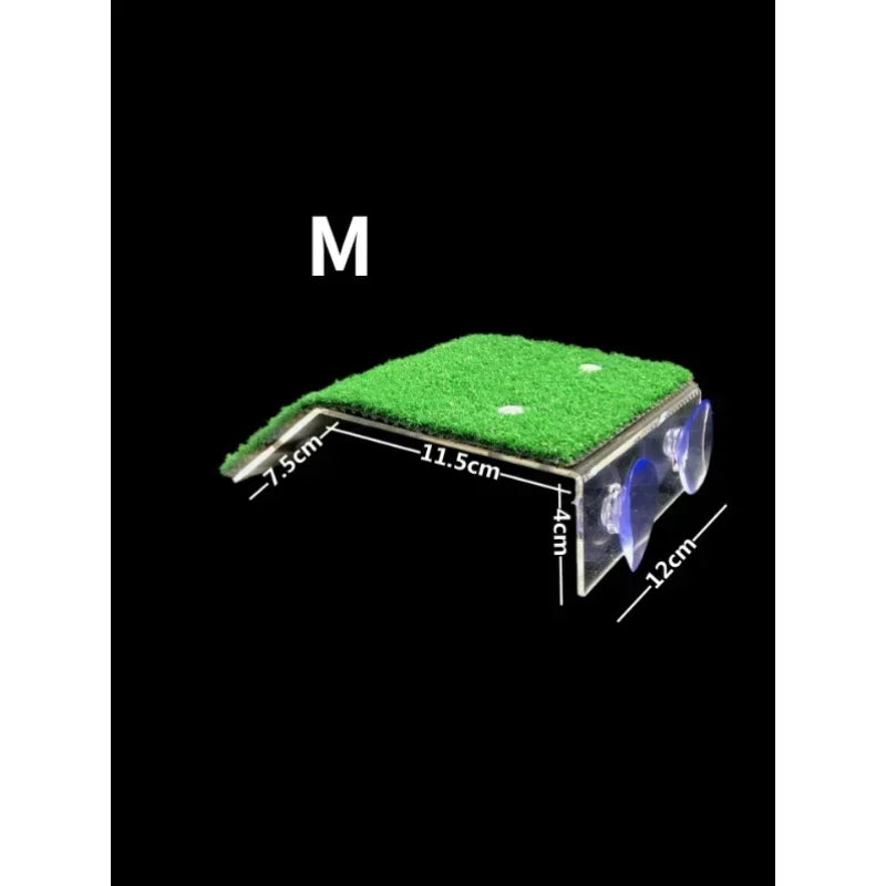 Turtle Basking Platform Turtle Floating Island Aquarium Moss Island Climbing Turtle Ladder Lawn Aquarium Accessories Decoration Qme