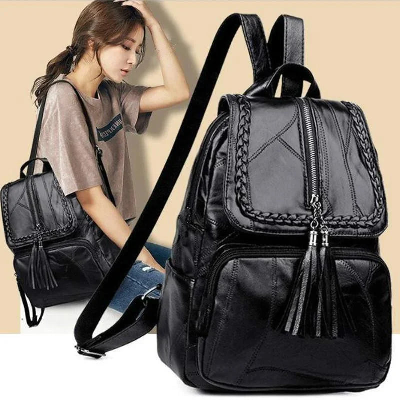 Mini Men's Backpack Fashion Small Black Shoulder School Bag Man Qme