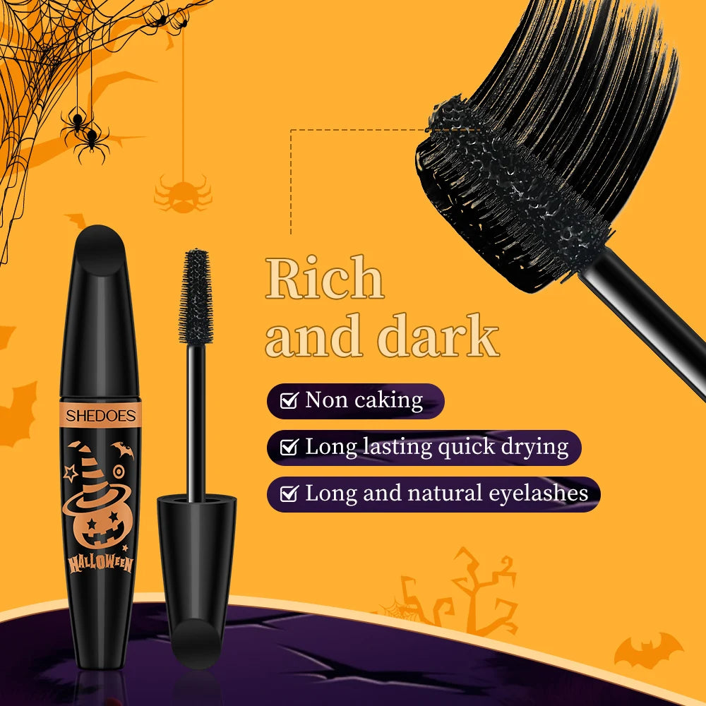 Halloween Eye Black Curly Thick Waterproof Sweat Proof Durable Qme