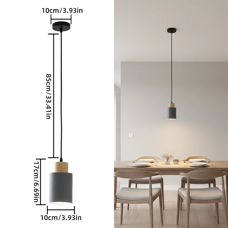Minimalist Chandelier Bedroom Bedside Lamp Modern Nordic Restaurant Ssingle Head Small Chandelier Bar Counter Small Chandelier Qme Light Grey