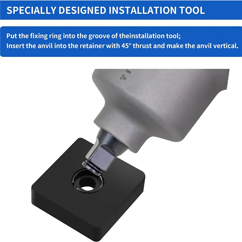 A02F-2 Set 1/2Inch And 3/8Inch Impact Retaining Ring Clip With O-Ring For Electric Or Pneumatic Impact Wrenches Qme
