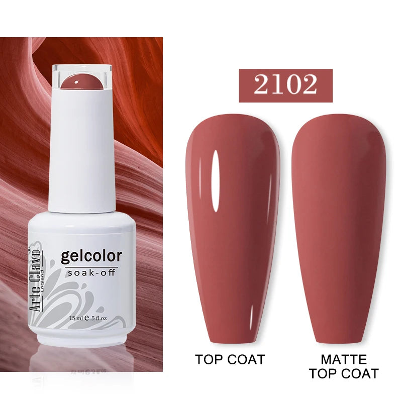 Arte Clavo Autumn Nail Gel Polish Caramel Winter Soak Off UV LED Art