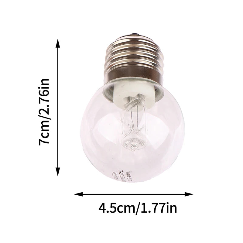 1Pc E27 40W Oven Lamp Light Microwave Oven Bulbs 220v High Temperature Resistant 500 Degree For Display Cabinet Light Bulb. Qme 1pc