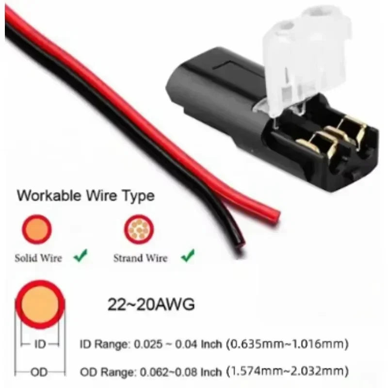 Waterproof Plug Wire Connector 2 Pin Way Cable Plug Car Electric Wire Snap Connectors Strip Terminal Connection Wholesale Qme