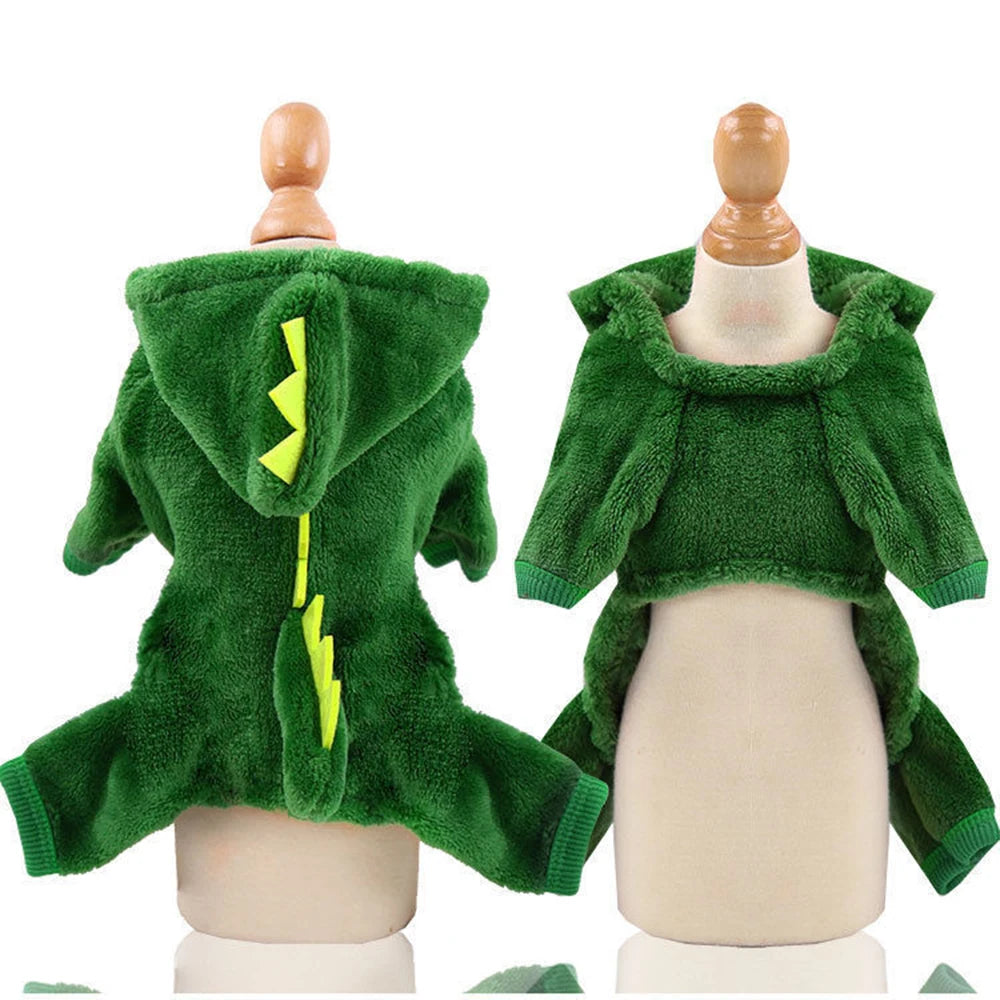 Small And Medium-Sized Dog, Dog, Cat, Pet Supplies, Clothing, Autumn And Winter Cotton Clothes, Transformation Clothes Qme green M