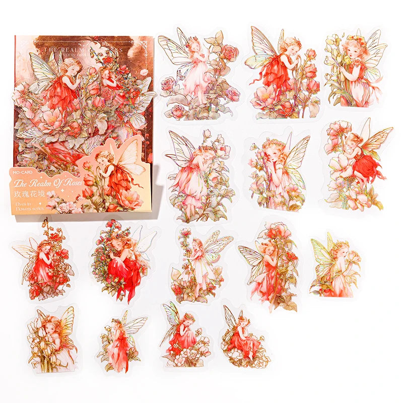 30pcs/pack PET Elf Stickers Aesthetics Stationery DIY Scrapbooking Materials Collage Junk Journal Decor Stickers Qme B