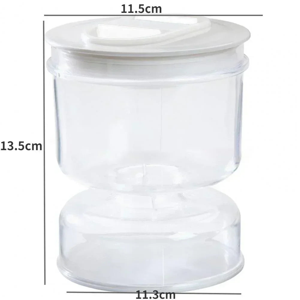 Sealed Jar Pickle Home Wet Dry Separation Flip Container Strainer Qme