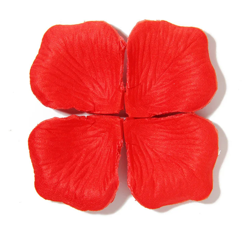 100/500/1000PCS Colorful Love Romantic Warm Silk Rose Artificial Petals Wedding Party Flower Favors Decoration Roses Supplies Qme Red 100PCS
