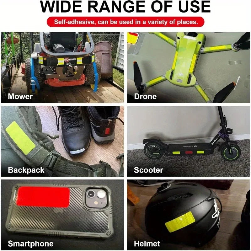 Nighttime safety warning reflective stickers, reflective stickers suitable for cars, motorcycles, etc., with reflective function Qme