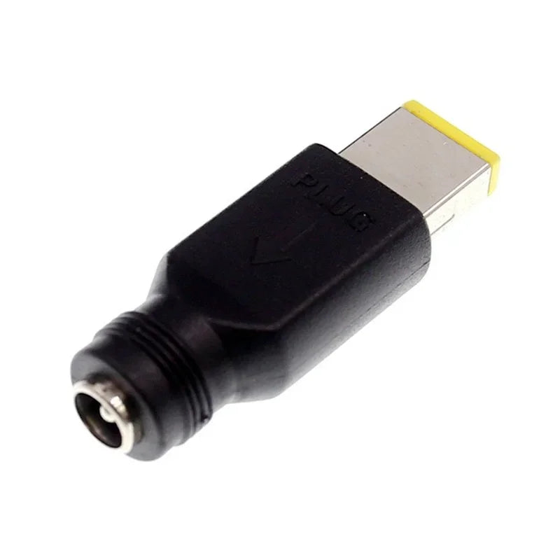 DC 5.5x2.1mm Female To Square Plug 20V Power Converter Socket Connector for Lenovo ThinkPad AC Power Adapter Charger Supply Qme