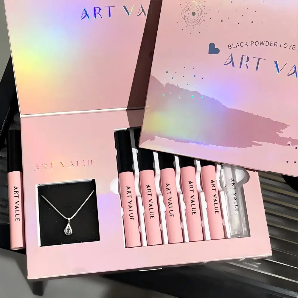 Art Value Black Pink Love Letter Lip Makeup Whitening Long-lasting Qme