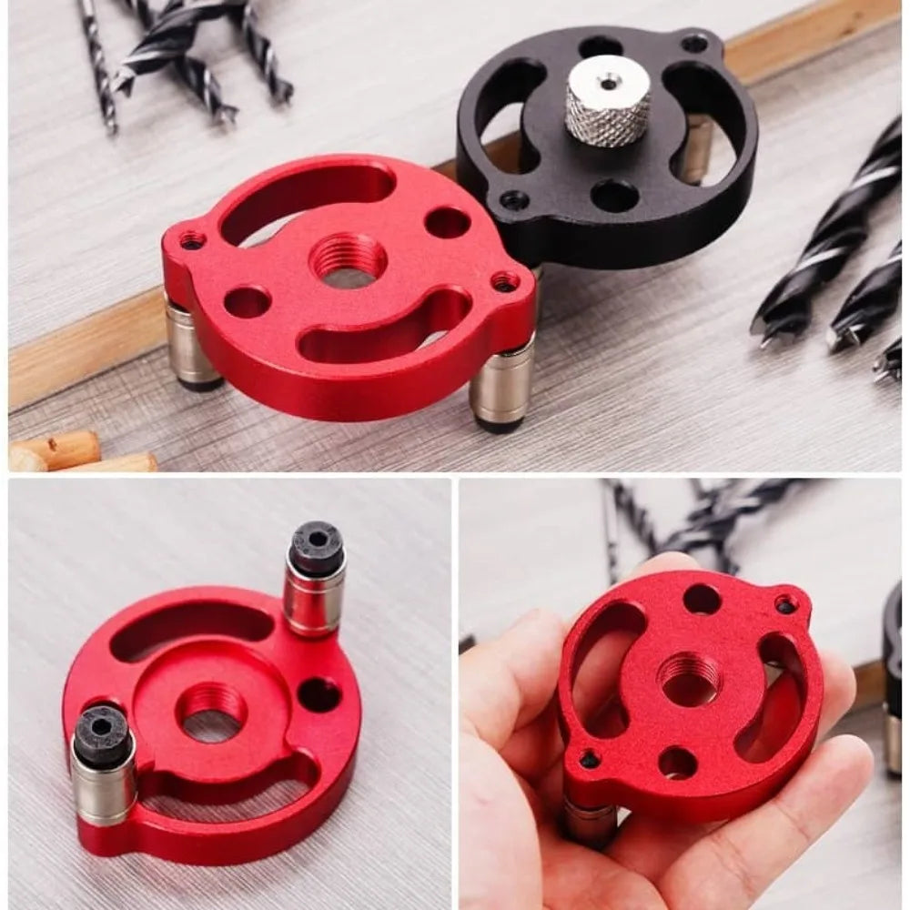 3-10mm Woodworking Self-Centering Dowel Jig Handheld Drill Guide Locator Straight Holes Wood Panel Hole Puncher Locator Tool Qme