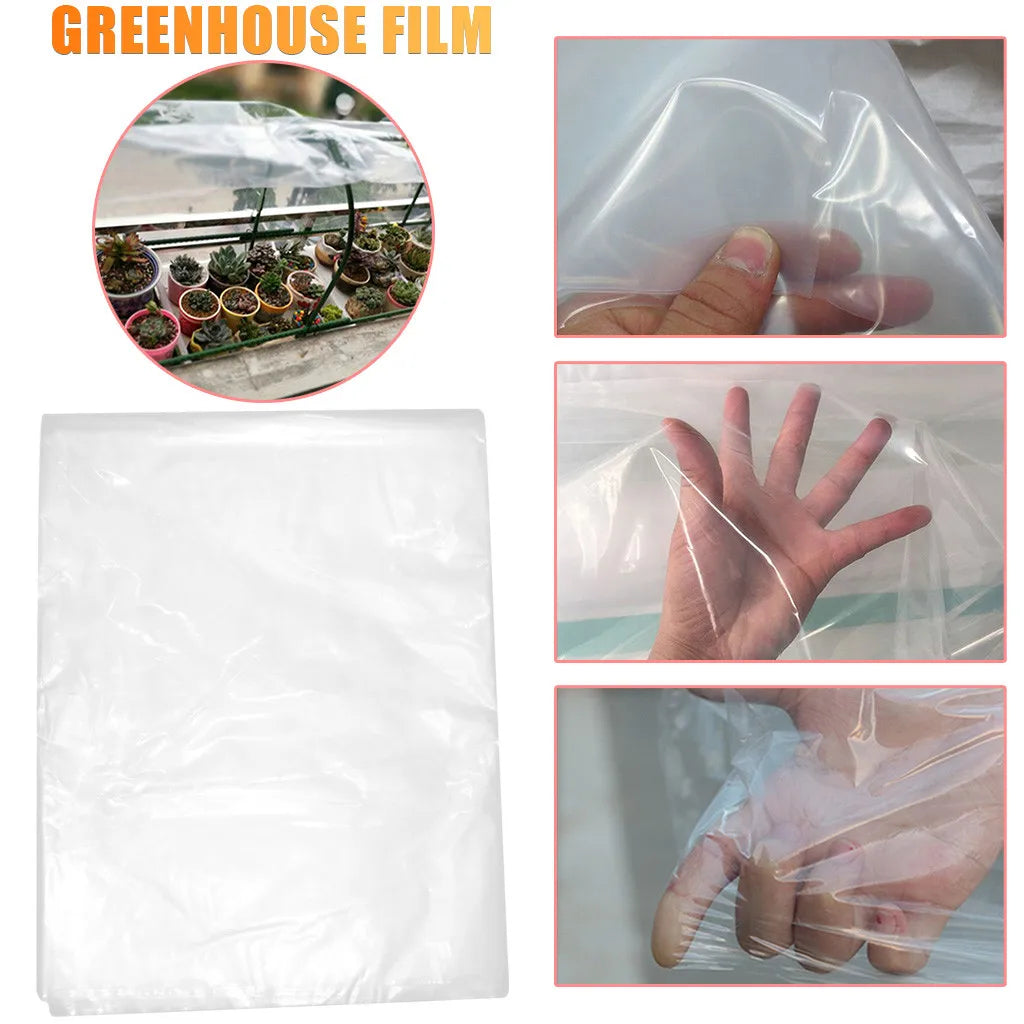 Transparent Hot House Vegetable Greenhouse Agricultural Cultivation Cover Clear Plastic Small Arch Shed Sheeting Dustproof Cloth Qme