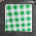 100Pcs Greaseproof Paper Liners Sandwich Wrapping Paper 7 Colors Wax Paper Sheets For BBQ Picnic Festival Party Fast Food Qme green 100pcs