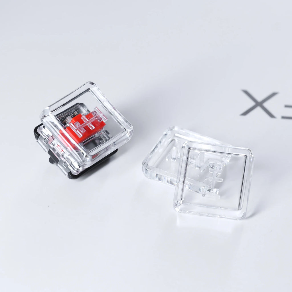 Chosfox 10/30/50/90 Pcs CFX Low Profile Choc Keycap for Kailh 1350 Switch Mechanical Keyboard Ultra Thin Transparent PC Keycap Qme
