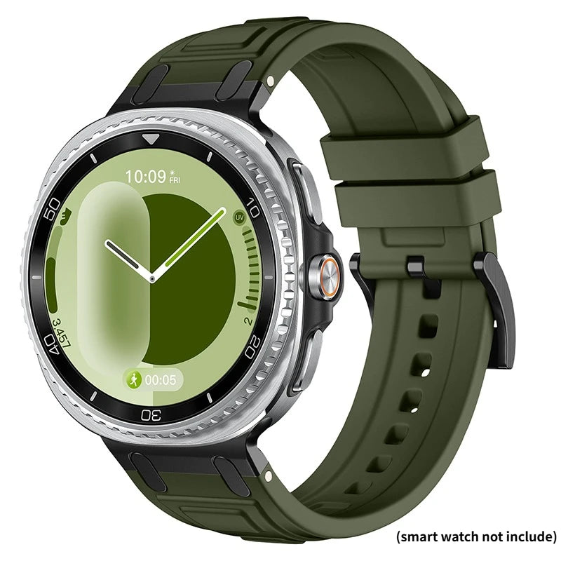 Strap for Samsung Galaxy Watch Watch 9/8 40mm 44mm Sports Silicone Bracelet for Samsung Galaxy Watch 8 Classic 46mm Band Correa Qme AGreen Galaxy 9 8 40mm