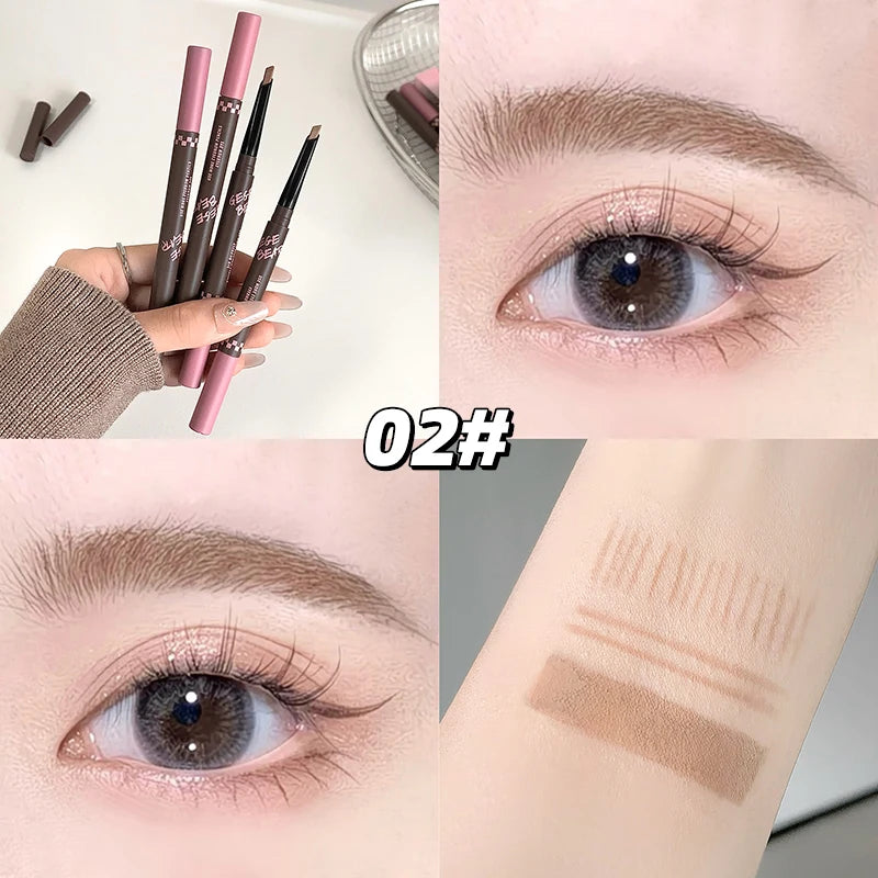 2-in-1 Dual-Ended Eyebrow Pencil & Tinting Mascara - Waterproof, Long-Lasting, Smudge-Proof, Natural Finish Eyebrow Makeup Qme GX1512-2