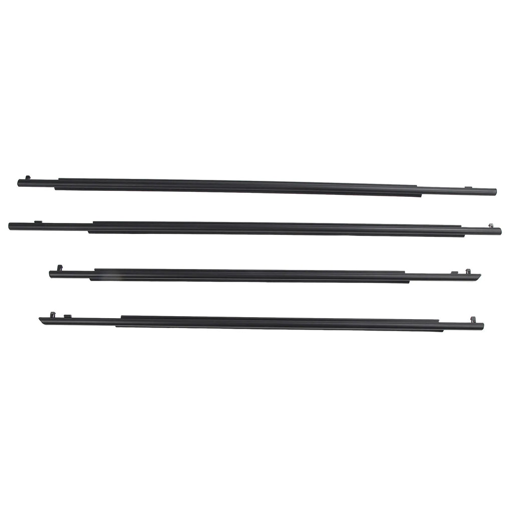 4 Pcs Door Belt Moulding Weatherstrips 75710‑47021 Outside Window Belt for 2010 to 2015 75740‑47021 75730‑47021 Qme black