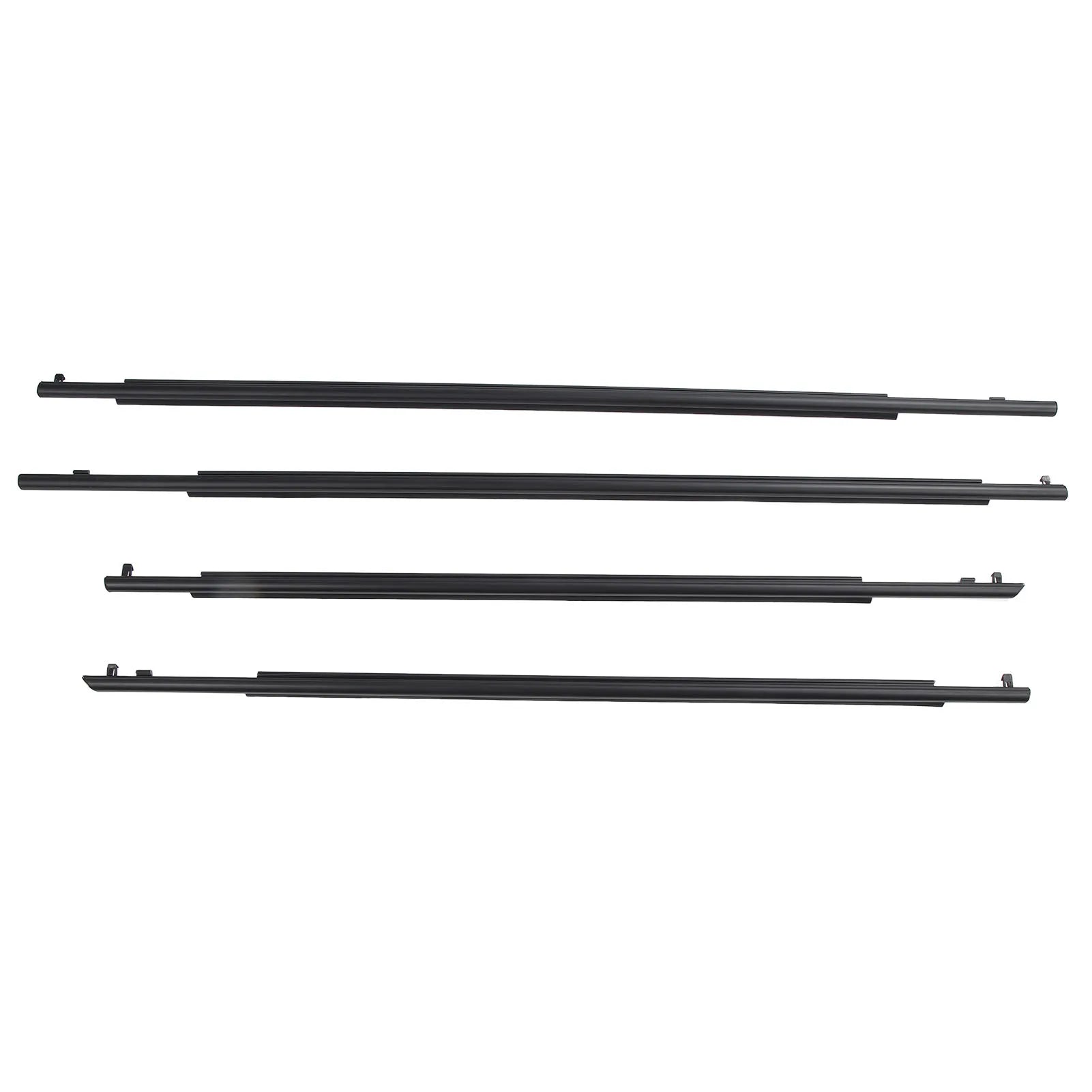 4 Pcs Door Belt Moulding Weatherstrips 75710‑47021 Outside Window Belt for 2010 to 2015 75740‑47021 75730‑47021 Qme black