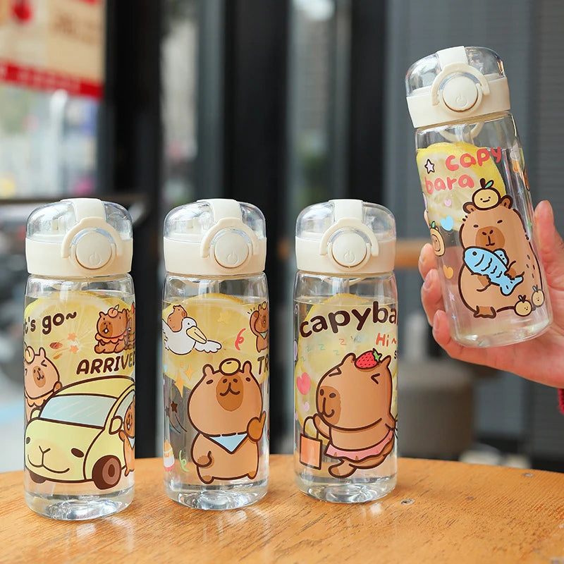 Capybara Cartoon Portable Large-capacity Water Bottle Sport Fitness Qme