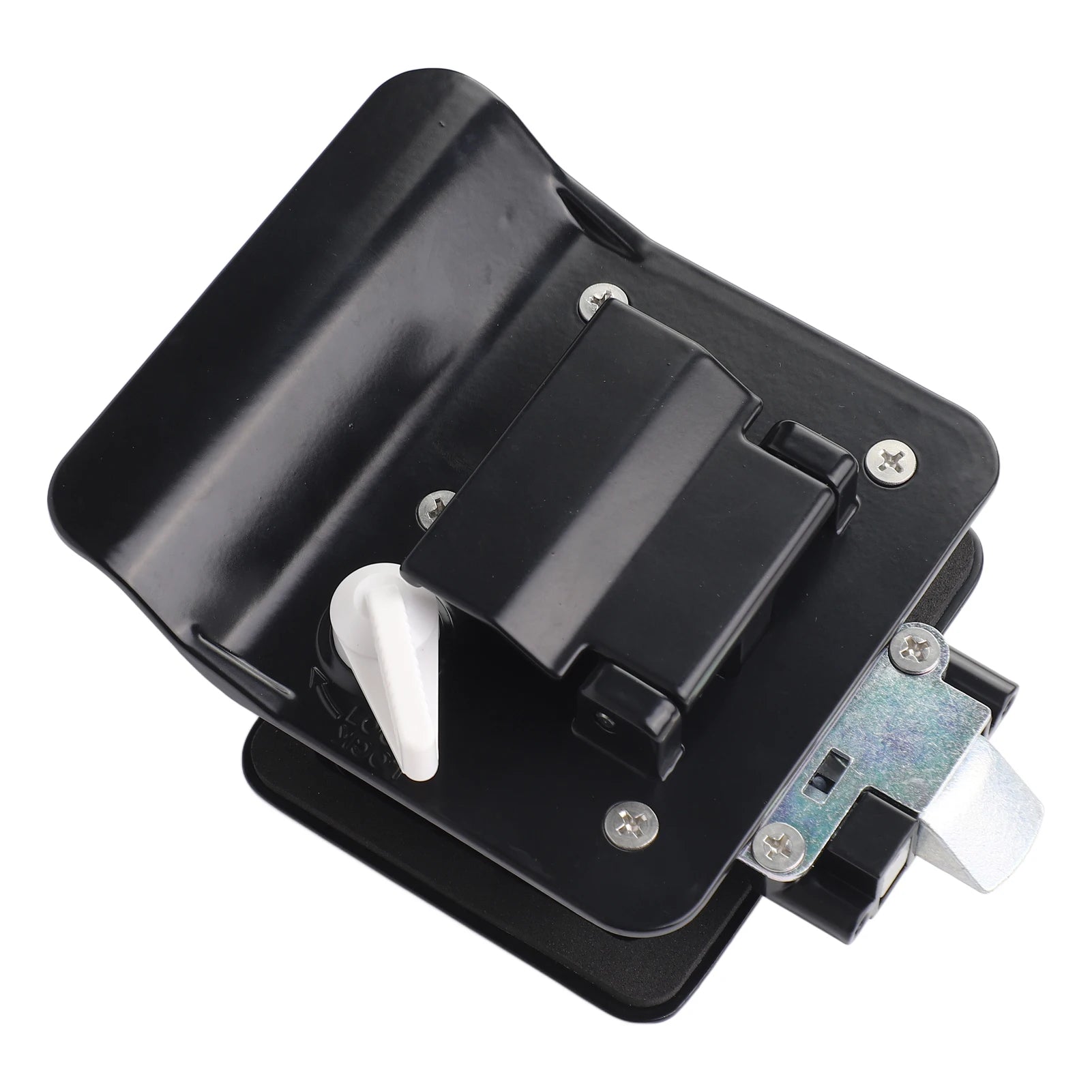 RV Door Lock Zinc Alloy Entry Door Latch Lock Replacement Kit with 4 Keys for Travel Trailer Campers RV Truck Cargo Hauler Qme black