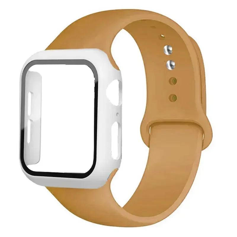 Glass+case+strap Apple Watch Band Screen Protectors IWatch Series 9 8