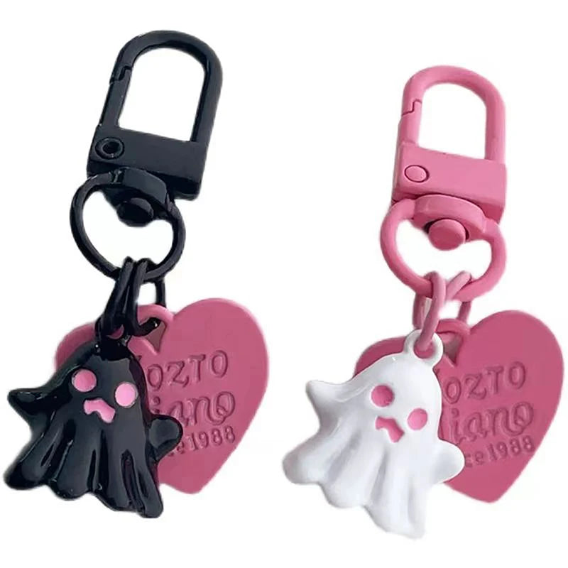 Cartoon Halloween Ghost Keychain Bag Keyring Pendant Mini Doll Girls Birthday Gift Toy Qme