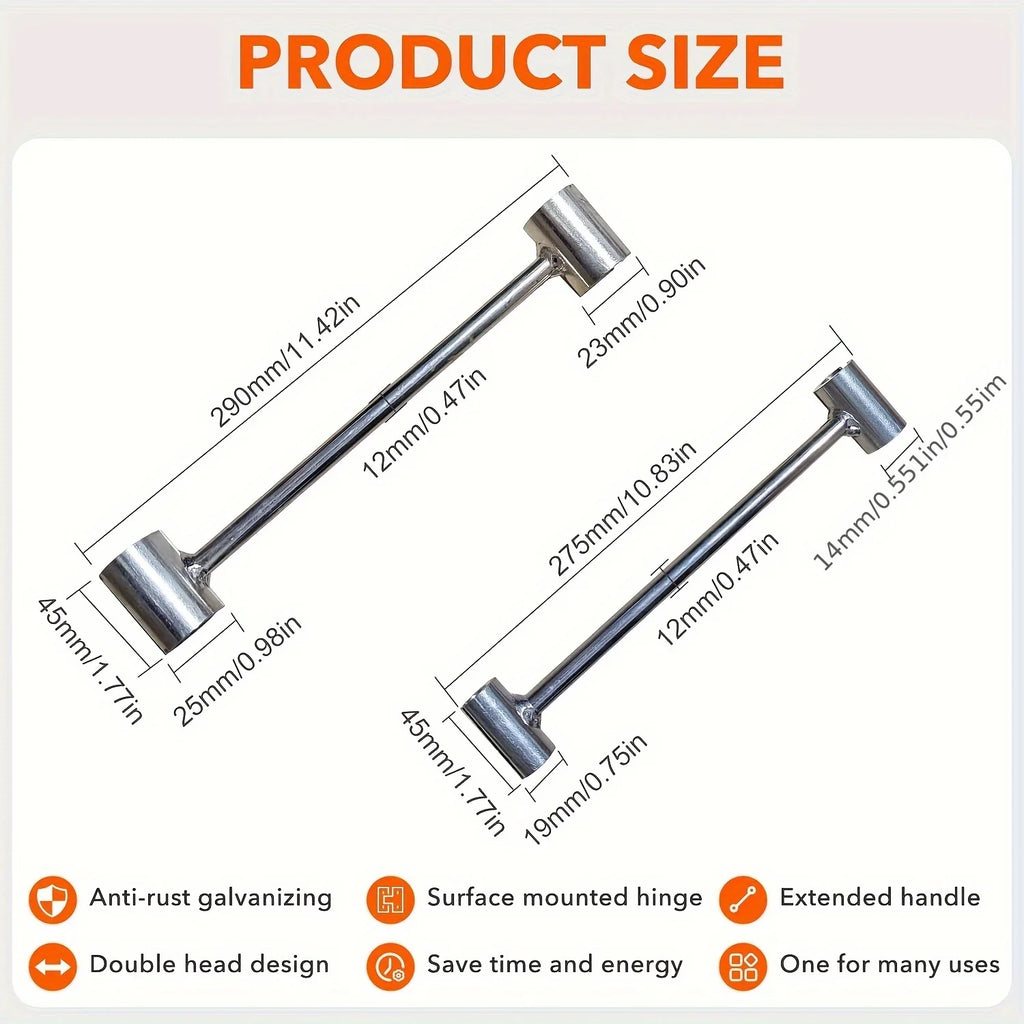 1PC Door Hinge Clearance Adjustment Wrench for Round Bolt Adjustable Wrench Tool 14-18MM/23-25MM Door Hinge Repair Wrench Qme