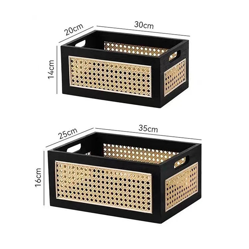 Snacks Sundries Cosmetics Organizer Boxes Home Decor Basket Solid Qme