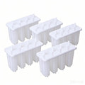 4 Sticks Popsicle Mold Set with Lid Reusable Homemade Ice Cream Frozen Popsicle Tray Household Frozen Popsicle Tray Qme white 5pcs