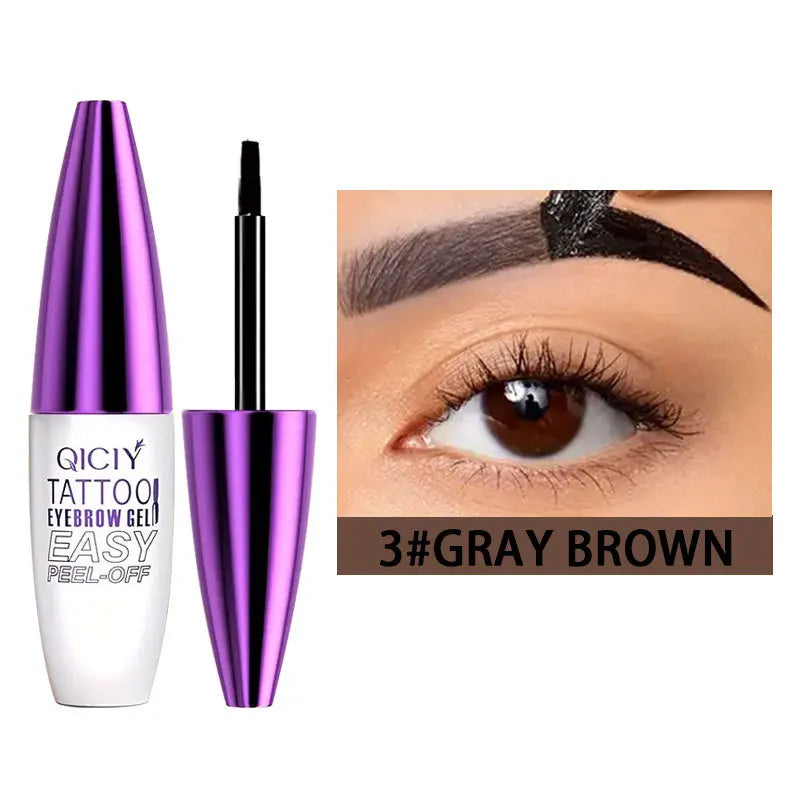 Tear Off Eyebrow Gel Waterproof Sweat Proof Available Four Colors Qme 3 GRAY BROWN