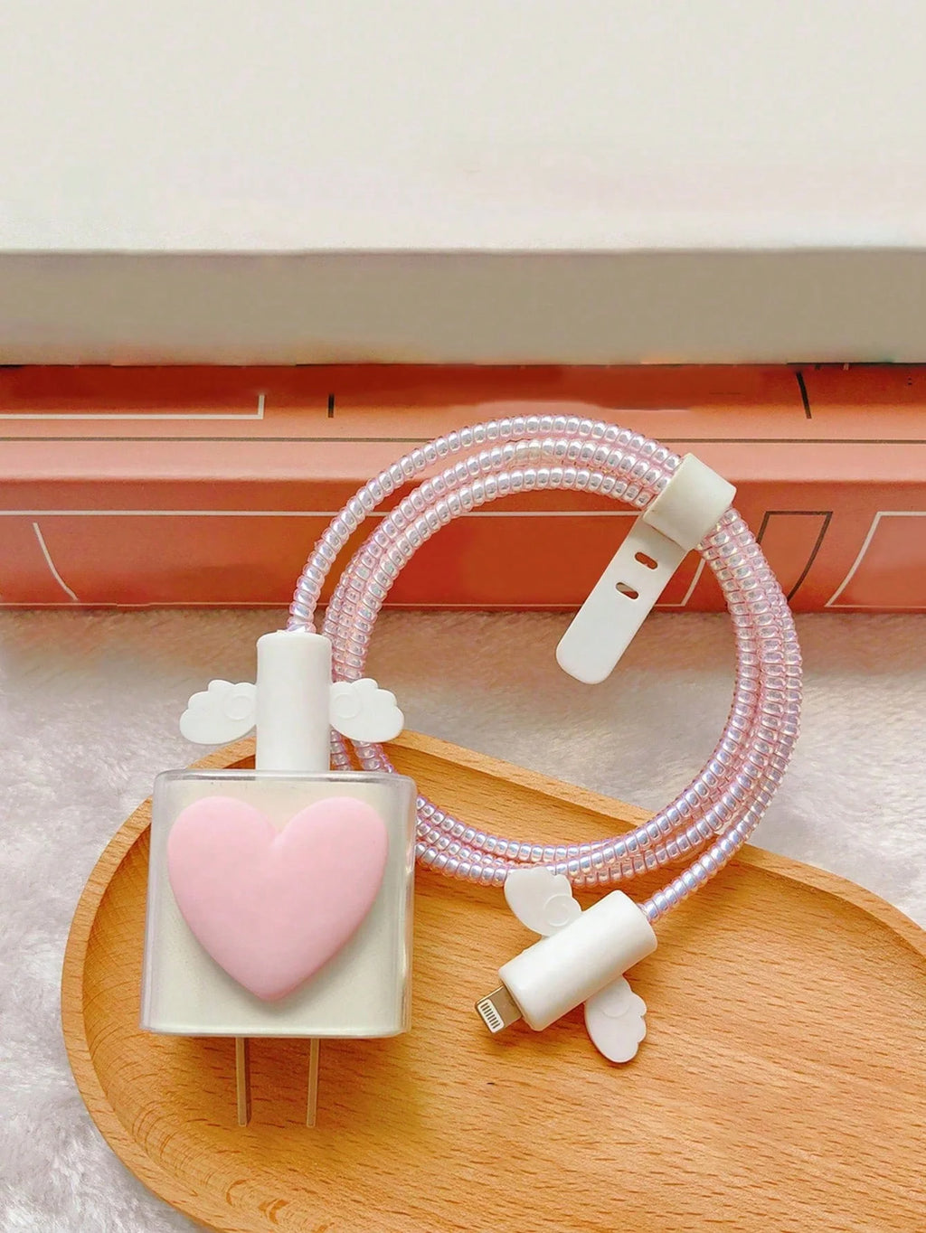 Suitable Apple 20W Data Cable Protective Cover Angel Wings Charger Qme