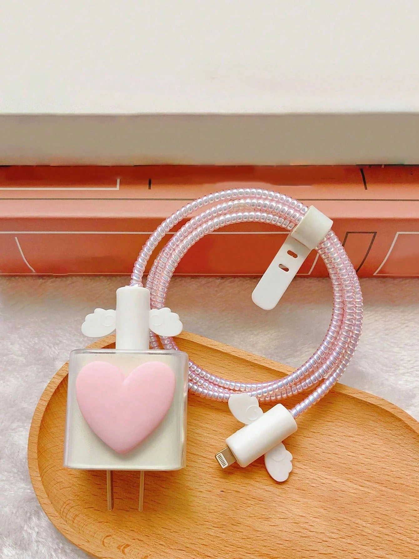 Suitable Apple 20W Data Cable Protective Cover Angel Wings Charger Qme