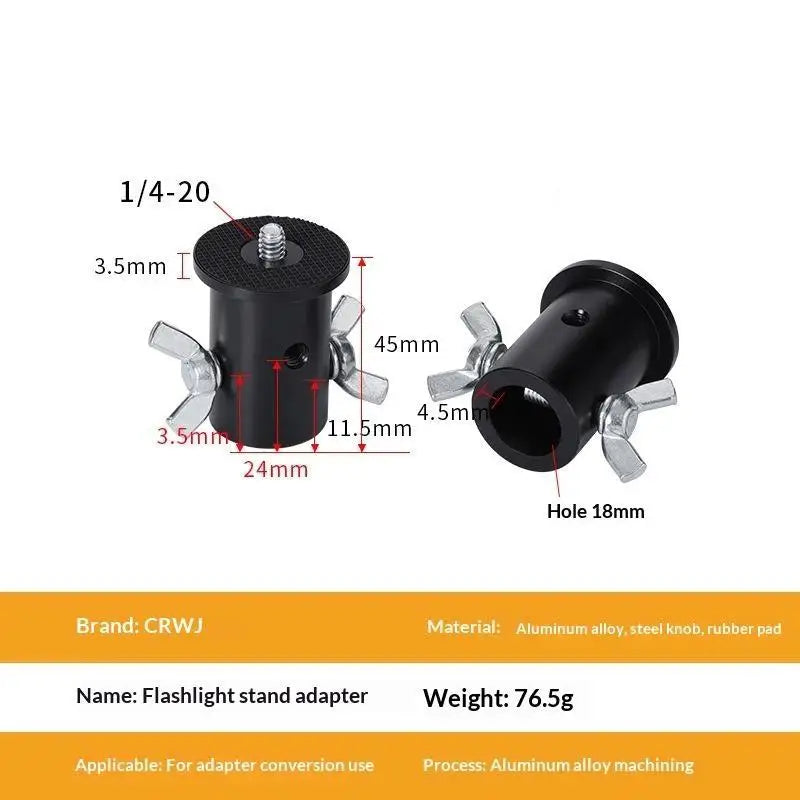 Aluminum Alloy Light Stand Adapter Rust Resistant 1 4 20 Screw Knob Qme K5 D18
