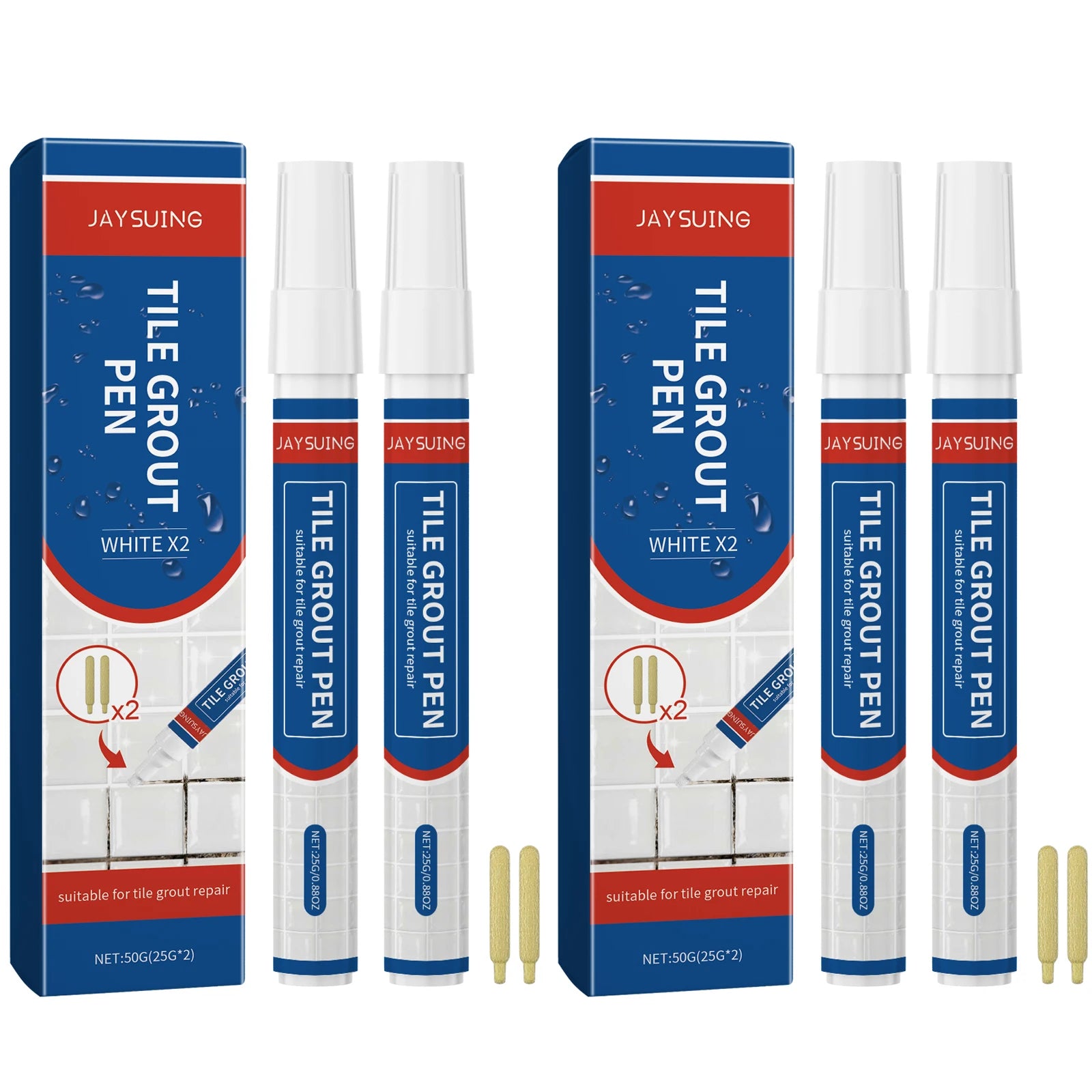 Tile Grout Pen Effectively Remove Black Sediment Covering Black Stains Waterproof Beautify Tiles Gaps White Tile Grout Paint Pen Qme 4pcs Boxed