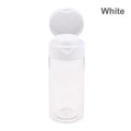 Empty Refillable Cosmetic Jar Pot Loose Face Powder Sifter Case Box Qme White