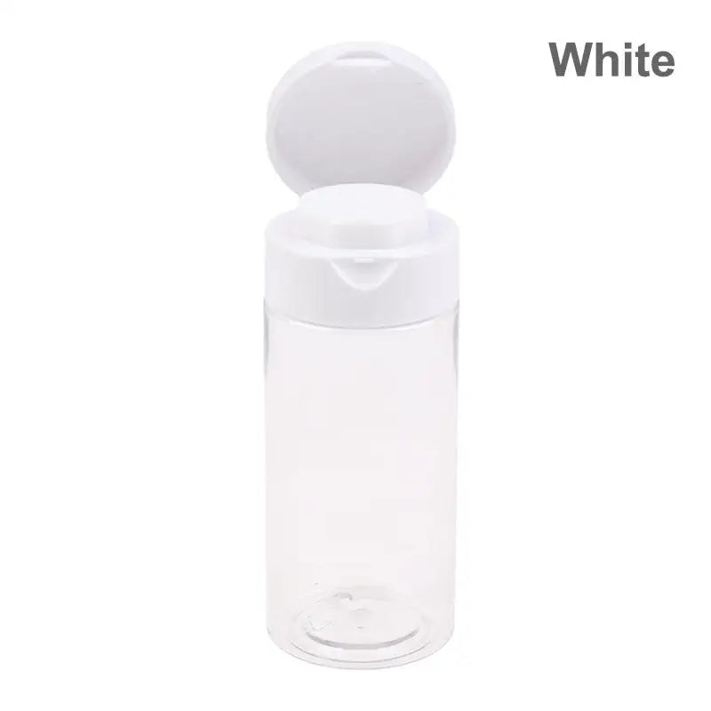 Empty Refillable Cosmetic Jar Pot Loose Face Powder Sifter Case Box Qme White