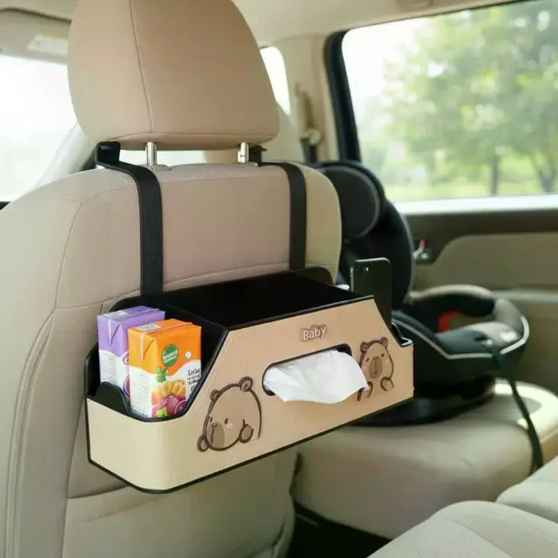 Sturdy Auto Organizer 1 Car Multifunctional Back Seat Storage Box Qme