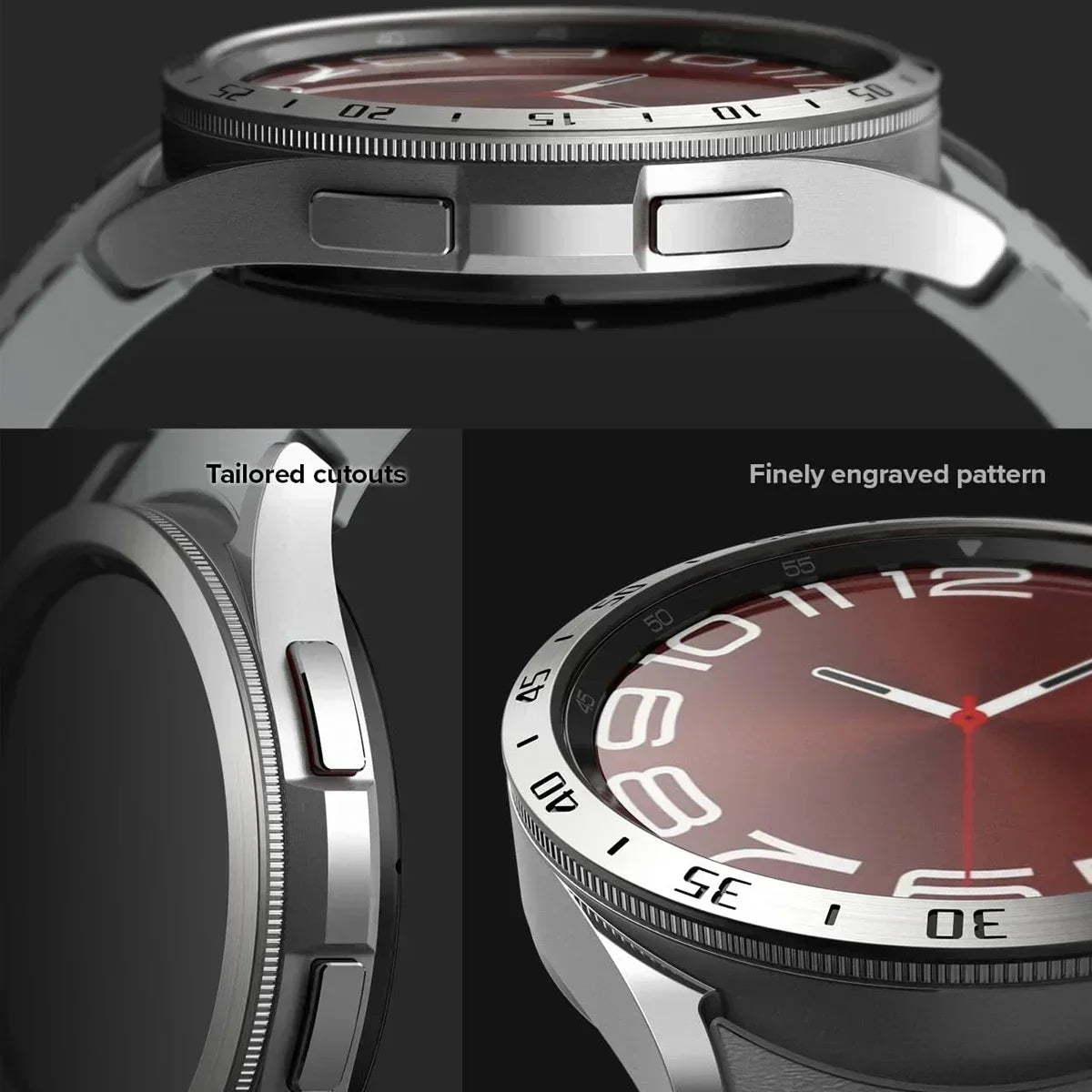Metal Bezel For Samsung Galaxy Watch 6/5/4 40mm 44mm Time/Speed Scale Frame Protective Ring Watch 6 Classic 47mm 43mm 46mm 42mm Qme
