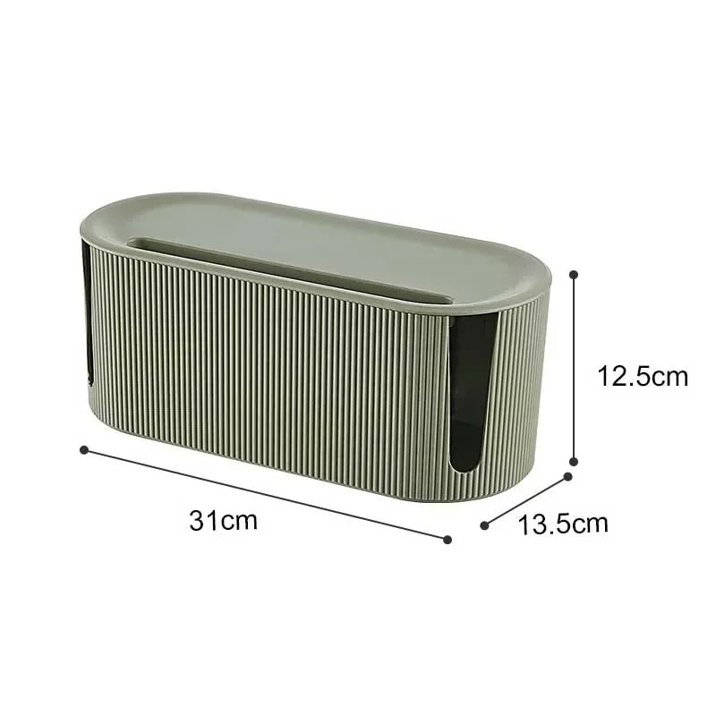 2024 Nordic Plug Board Storage Box Cable Wire Organizer Case Socket Wireless WiFi Router Bracelet Desktop Data Line Holder Shelf Qme Green