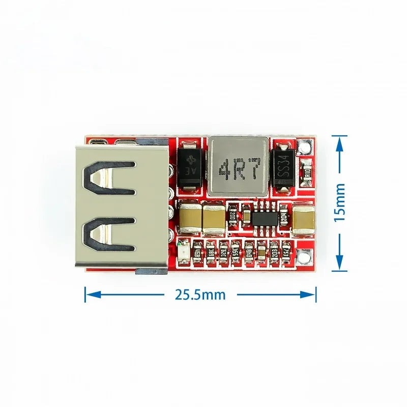 Efficiency 97.5% DC-DC Step-down Module 6-24V12V24V To 5V3A Car USB Mobile Phone Charger Qme