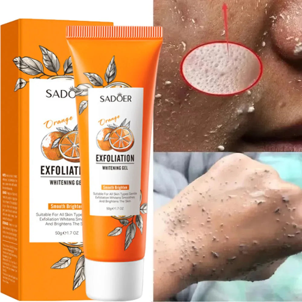 Face Exfoliating Gel Deep Cleansing Pores,Remove Dead Skin Purify Gentle Exfoliate Oil Control Moisturizing Face Scrub Skin Care Qme